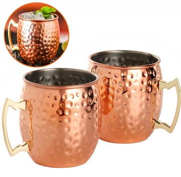 Moscow Mule Miedziany Kubek Zestaw 2 Kubków 530ml