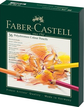 FABER-CASTELL Kredki Polychromos 36 kolorów Studio Box DUŻY zestaw