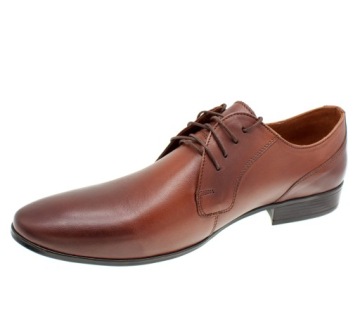 RAMZES WIZYTOWE BUTY SKÓRZANE POLSKIE 082 BRĄZ 45