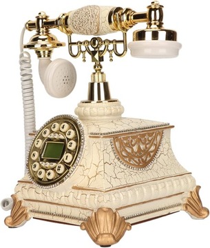 Проводной стационарный телефон в стиле ретро,