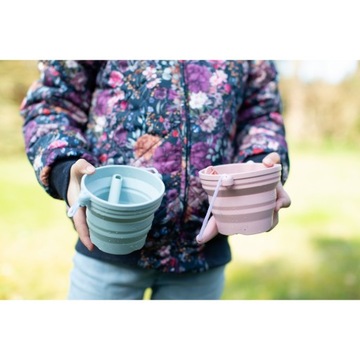 СИЛИКОНОВАЯ ведро для резки с лопаточкой, СИНИЙ