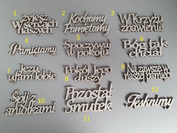 Podstawka pod znicz stroik różne napisy kolory XXL