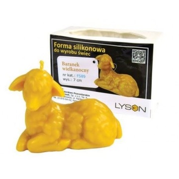 Silikonowa forma na świecę Baranek wielkanocny 7cm