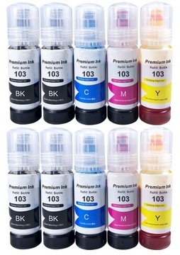 10x Tusz do Epson Ecotank L3160 L3150 L3160 103XL