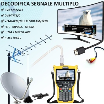 VF9930 Спутниковый измеритель, DVB-S2/S/S2X/T2/T/C Поиск спутников N885