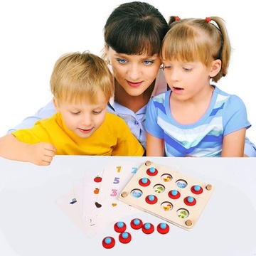 DREWNIANE PUZZLE UKŁADANKA GRA MEMORY MONTESSORI