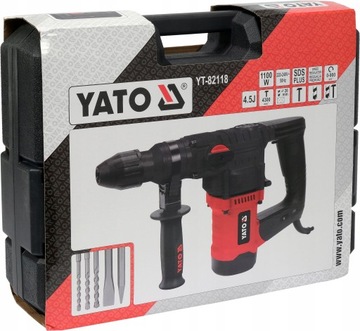 Ударный молоток SDS Plus 4,5 Дж 1100 Вт 230 В 3 ФУНКЦИИ YT-82118 YATO