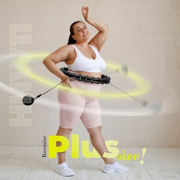 HULA HOP PLUS SIZE ЧЕРНЫЙ С ПАБАМИ И ВЕСОМ HMS HHW11 БОЛЬШОЕ КОЛЕСО