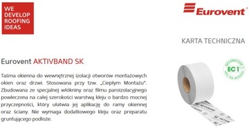 eurovent AKTIVBAND SK ЛЕНТА ТЕПЛАЯ ДЛЯ УСТАНОВКИ ПОЛНОСТЬЮ КЛЕЯЩАЯСЯ, 100 мм x 25 м ВНУТРЕННЯЯ