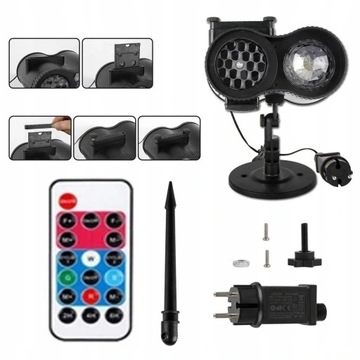 РОЖДЕСТВЕНСКИЙ СВЕТОДИОДНЫЙ ЛАЗЕРНЫЙ ПРОЕКТОР, НАРУЖНЫЙ ПУЛЬТ ДИСТАНЦИОННОГО УПРАВЛЕНИЯ