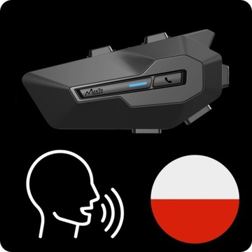 INTERKOM MOTOCYKLOWY BLUETOOTH MAXTO X2 |1000M|POLSKI LEKTOR| MUSIC SHARING