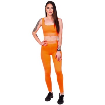 GUESS DÁMSKE LEGINSY AILEEN 4/4 ORANGE NEON r.XS