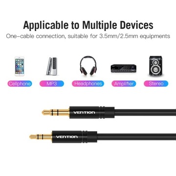 Kabel Audio Stereo Micro Jack 2.5 mm - Mini Jack 3.5 , 2.5mm - 3.5mm 50cm