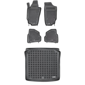 Sada černých koberců gumová podložka Seat Ibiza IV 2010-2017