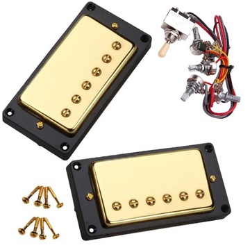 Golden Sealed Bridge Neck PickUp Set Śruby kompatybilne z