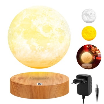 LEWITUJĄCA LAMPA STOŁOWA KSIĘŻYCOWA PLANETA 3D LAMPA STOŁOWA 3 KOLORÓW