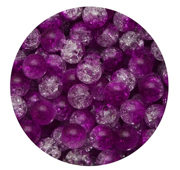 KORALIKI AKRYLOWE 10MM DWUBARWNE CRACKLE 15SZT
