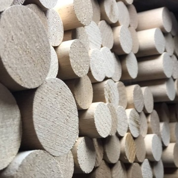 Дюбель гладкий из бука, 50 см, диаметр 50 мм, стержень