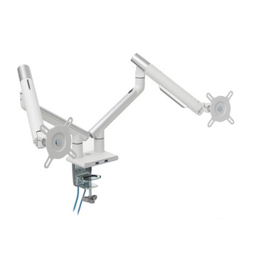 УНИВЕРСАЛЬНЫЙ ПОВОРОТНЫЙ НАСТОЛЬНЫЙ ДЕРЖАТЕЛЬ ДЛЯ 2 LED ЖК-МОНИТОРОВ 17–32 ДЮЙМОВ USB