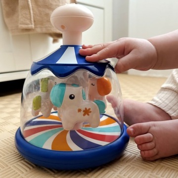 BABY Colorful Horses Синяя волчок WOOPIE Карусель