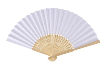 Белый деревянный бумажный веер складной DIY летняя свадьба невесты