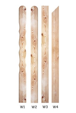 Sztachety Drewniane 150cm ogrodzenie MODRZEW, na płot