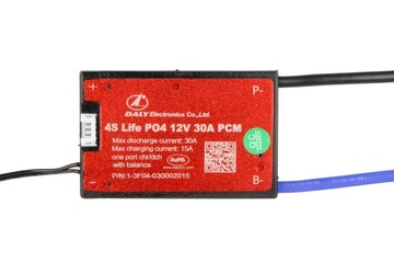 PCM DALY do 12,8V 30A Li-FePO4 4S Balanser BMS