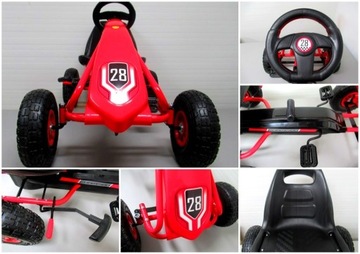 GOKART G4r NA PEDAŁA POMPOWANE KOŁA HAMULEC RĘCZNY
