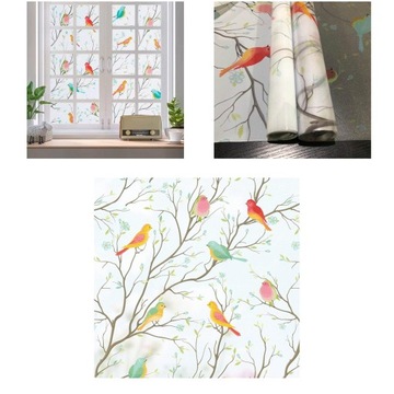 Folia Okienna Ptak Prywatność Okno Biała 35cmx100 cm