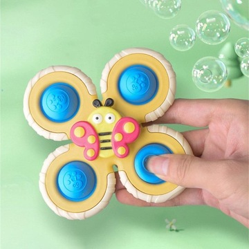 3шт игрушки для ванны Spinner на присоске