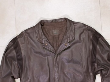 КОЖАНАЯ КУРТКА BOGNER ВИНТАЖНАЯ КОРИЧНЕВАЯ КОЖАНАЯ, РАЗМЕР 52