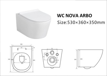 SLIM FRAME WC SLIM SEAT SEAT BUTTON ARBO КОМПЛЕКТ ВСТРАИВАННОГО МОНТАЖА 7в1