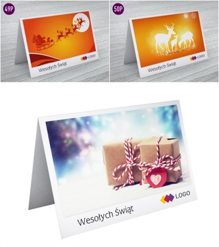 Рождественские открытки для предприятий PŁ + конверт
