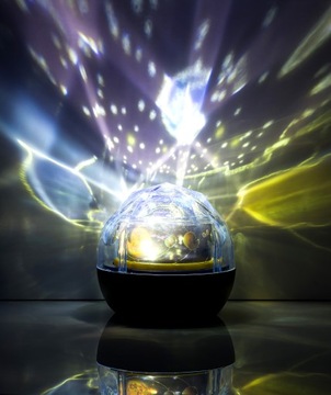 Lampka projektor wielokolorowy gwiazdy wzory