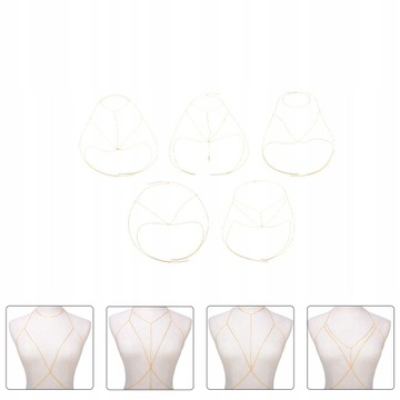 Body Bikini z łańcuszkiem w talii zroszony 5 szt