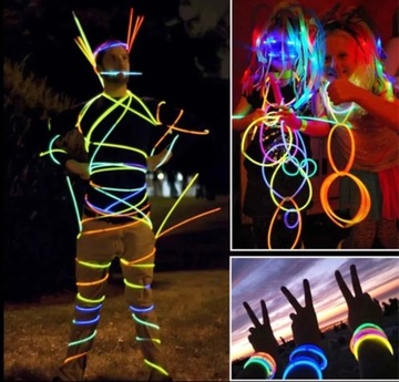 браслеты с люминесцентными светодиодными палочками