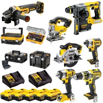 DEWALT ZESTAW NARZĘDZI COMBO 7 elem 18V 5x5.0Ah