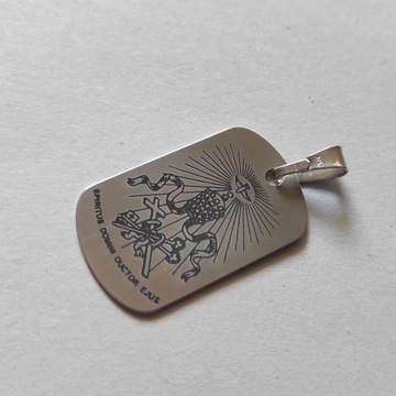 КУЛОН МУЖСКОЙ ЖЕТОН, СЕРЕБРО 925 ПРОБЫ + ГРАВИРОВКА