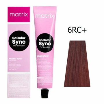 MATRIX SOCOLOR SYNC PRE-BONDED ALKALINE TONER FARBA DO WŁOSÓW 6RC+ 90ML