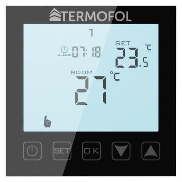 TERMOREGULATOR PROGRAMOWALNY TERMOFOL TF-H1-CZARNY