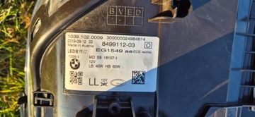 BMW 5 G30 G31 16-20 SVĚTLO PRAVÝ PŘEDNÍ FULL LED EU ORIG.