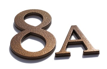 НОМЕР ДОМА, НОМЕРА ДОМА, АНТИЧНЫЕ КОРИЧНЕВЫЕ БУКВЫ