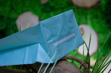 Набор 50 шт. ПОДАРОЧНЫЕ ПАКЕТЫ СИНИЕ ПАСТЕЛЬ 10х7х28 см ЭКО.