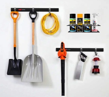 НАСТЕННАЯ ВЕШАЛКА ДЕРЖАТЕЛЬ ДЛЯ РАСПЫЛИТЕЛЯ ТВЕРДЫЙ 4 ОТВЕРСТИЯ ГАРАЖНАЯ ПОЛКА ДЛЯ МАСТЕРСКОЙ