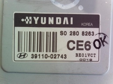 HYUNDAI ATOS JEDNOTKA STTEROWNIK MOTORU S02808263 3911002743
