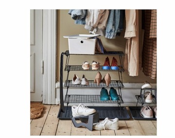 ИКЕА МУРВЕЛЬ Коробка для обуви, серая 14х14х24 см