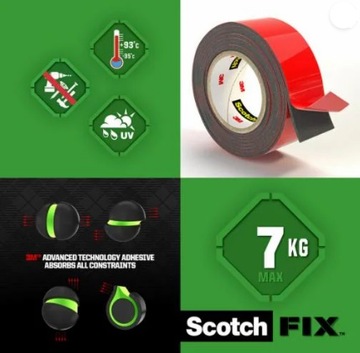 Лента наружного монтажа 3M Scotch-Fix 411-Long-F 19ммх10м