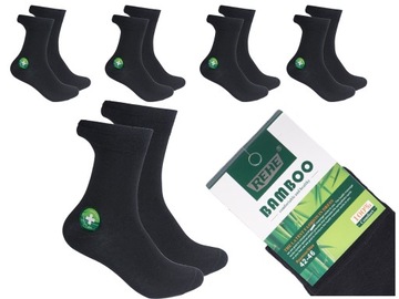 ELEGANCKIE CZARNE SKARPETY WIZYTOWE BAMBUS 42-46