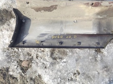 Aveo t250 3D накладка на порог правая