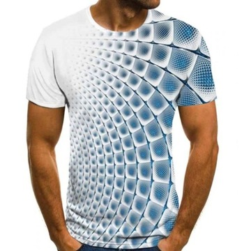 MĘSKA KOSZULKA T-SHIRT Z GRAFICZNYM WZOREM 3D S